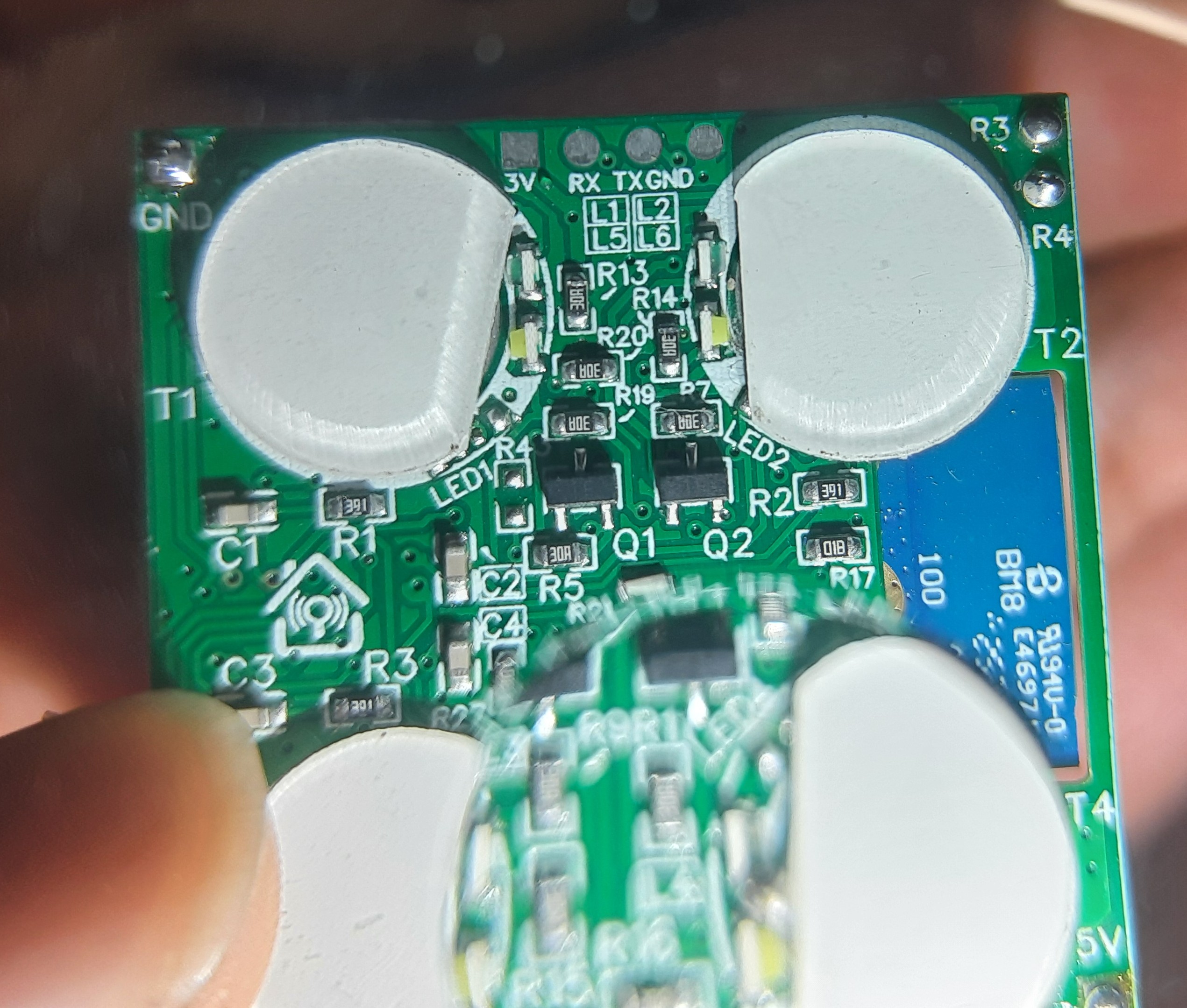 closeup of pcb